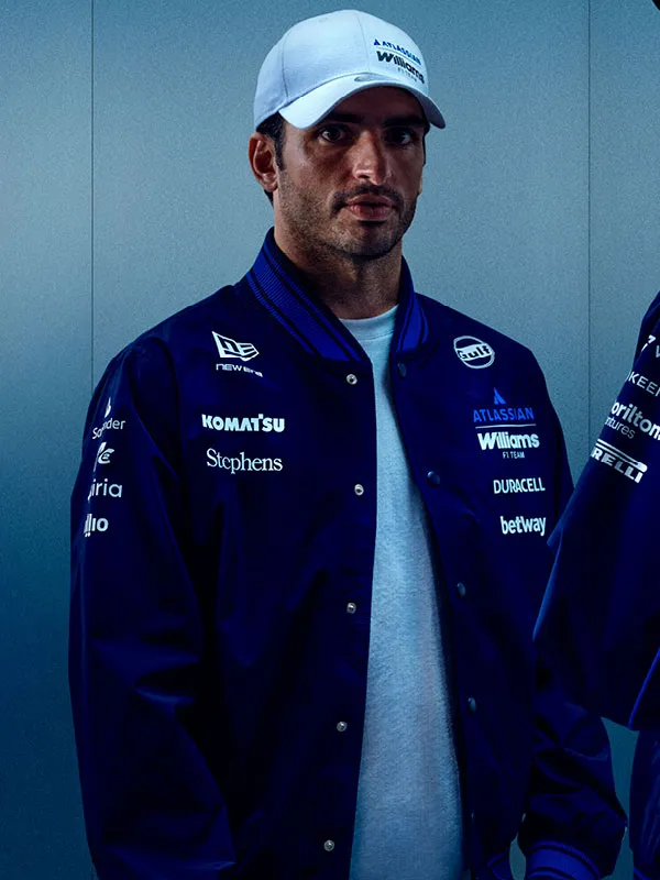 Carlos Sainz Williams F1 Blue Varsity Jacket