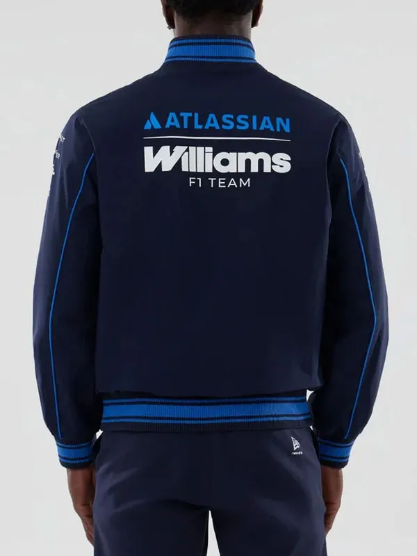 Carlos Sainz Williams F1 Blue Varsity Jacket - Image 2