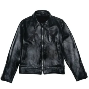 Chesapeake Bay River Western Black Leather Jacket