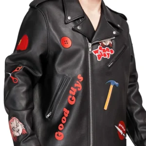 Chucky Good Guys Black Biker Leather Jacket