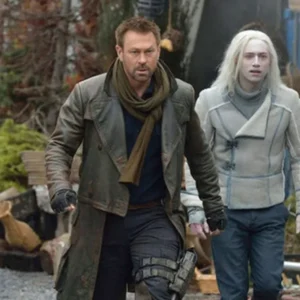 Defiance Grant Bowler Distressed Leather Trench Coat