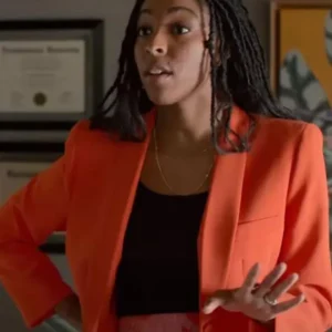 Shrinking Jessica Williams Orange Blazer