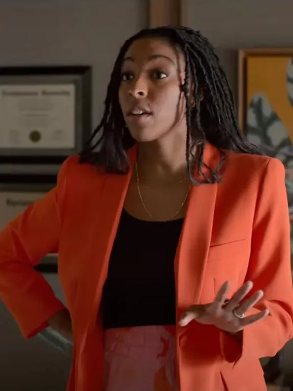 Shrinking Jessica Williams Orange Blazer