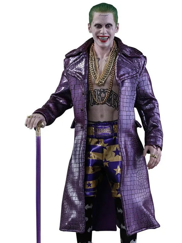 Jared Leto Suicide Squad Purple Trench Coat