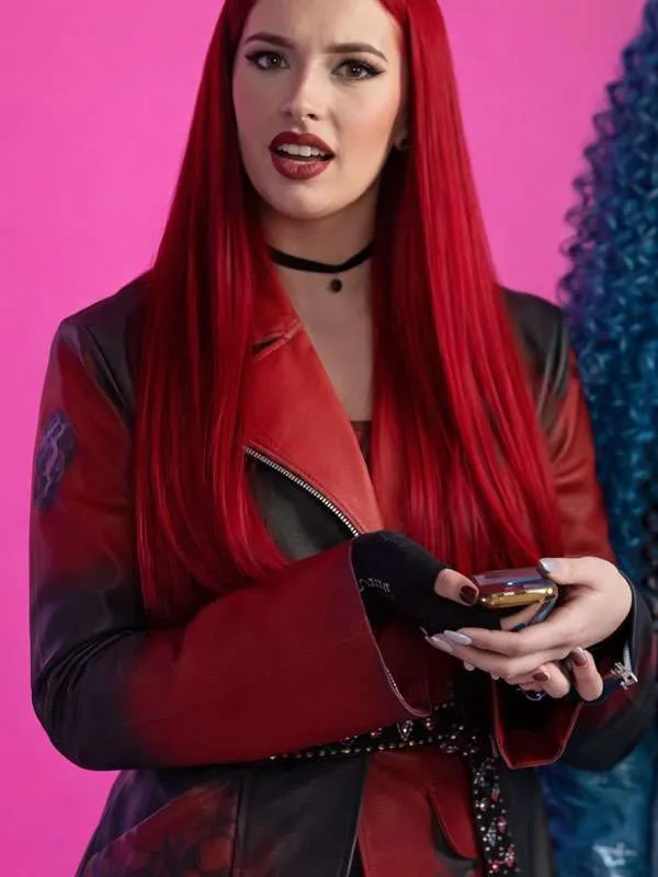 Descendants: Wicked Wonderland Princess Red Leather Jacket - Image 4