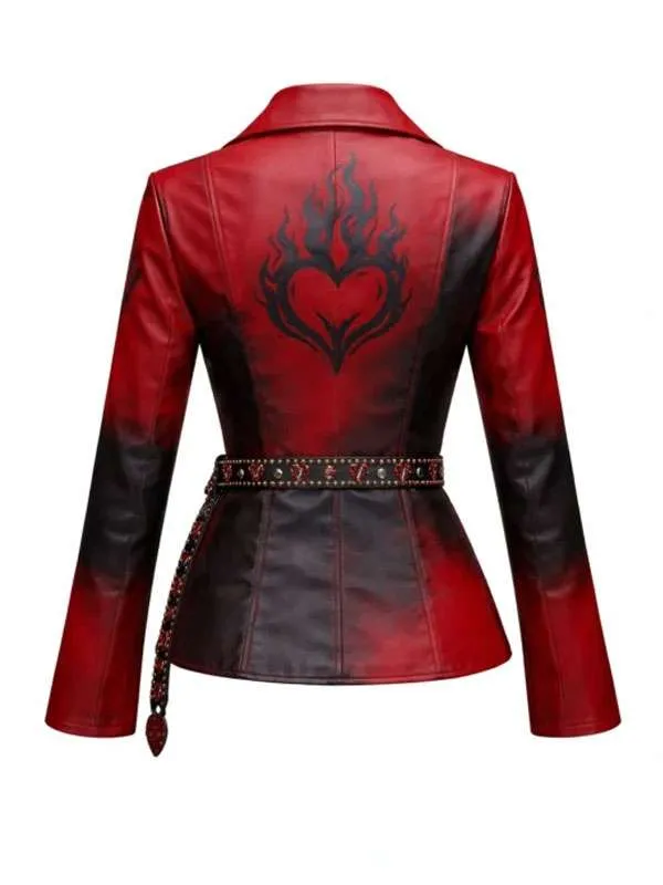 Descendants: Wicked Wonderland Princess Red Leather Jacket - Image 3