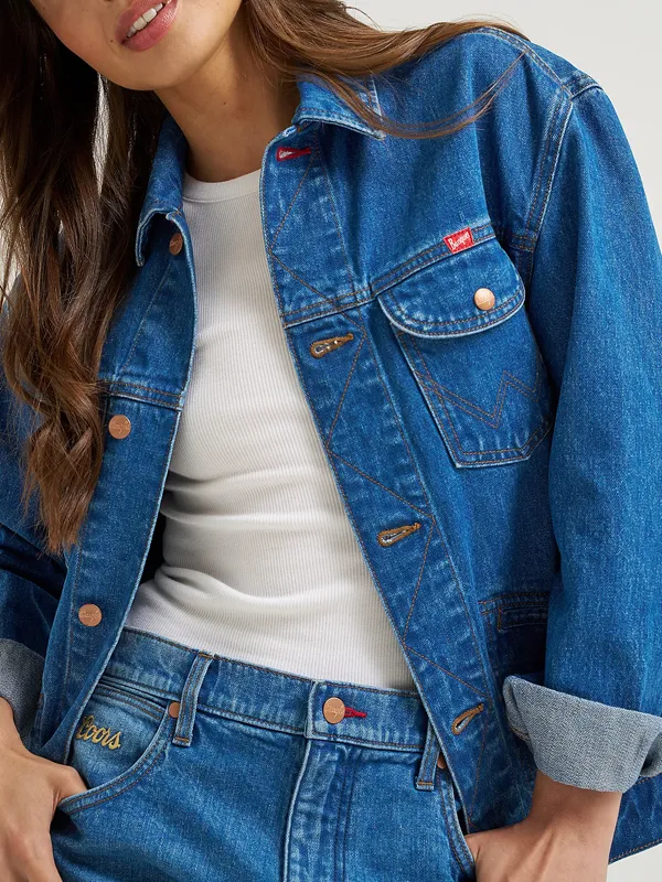 Rodeo Cowboy Coors Western Blue Denim Jacket - Image 3