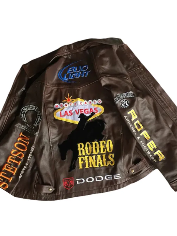 Monte Carlo Las Vegas Rodeo Finals Vintage Leather Jacket