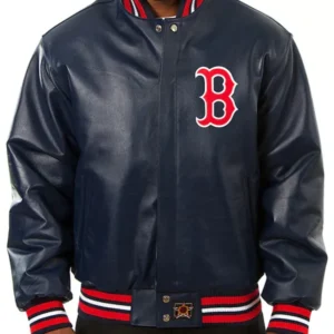MLB Boston Red Sox Leather Varsity Jacket
