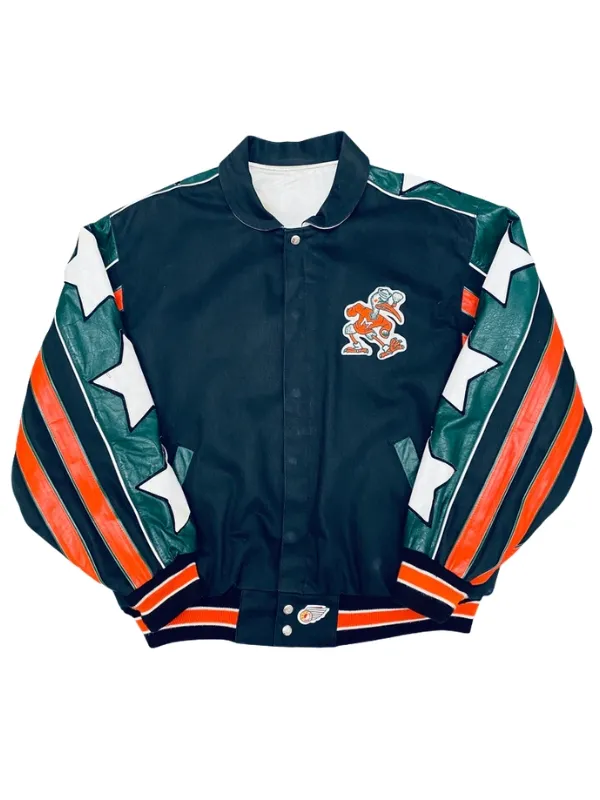 Fat Joe Miami Hurricanes Leather Jacket - Image 2