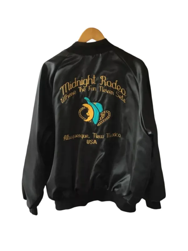 Midnight Rodeo Albuquerque Black Bomber Jacket
