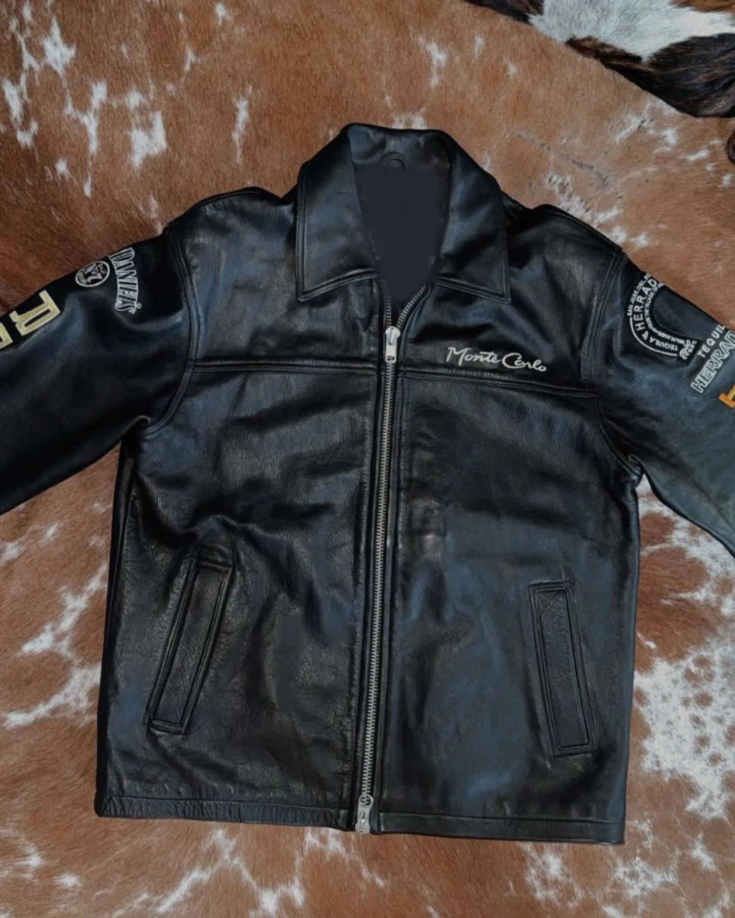 Monte Carlo Las Vegas Rodeo Finals Black Leather Jacket - Image 2