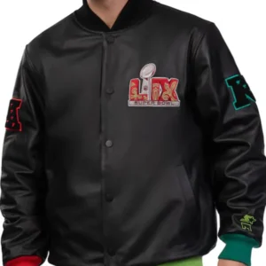 NFL Super Bowl LIX Leather Bomber Jacket