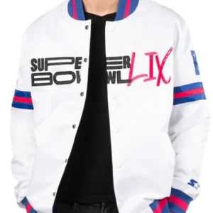 NFL Super Bowl LIX Men’s White Varsity Jacket