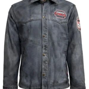 NJHFR Contestant Distressed Leather Jacket
