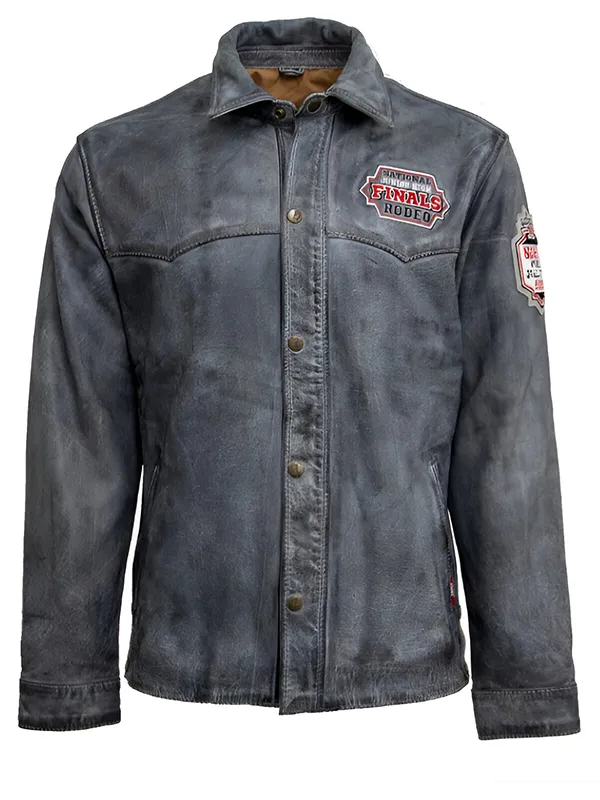 NJHFR Contestant Distressed Leather Jacket