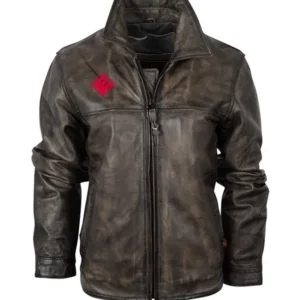 NJHFR Contestant Distressed Leather Jacket