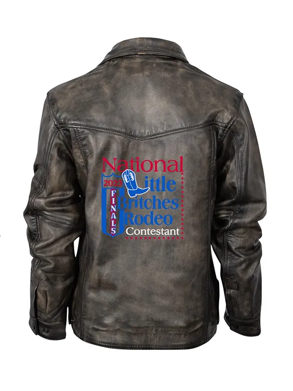 NLBRA Brown Distressed Leather Jacket