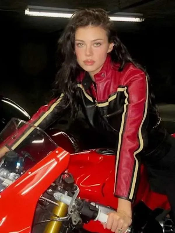 Nicola Peltz Cafe Racer Leather Jacket