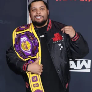 WWE Raw O’Shea Jackson Jr Black Varsity Jacket