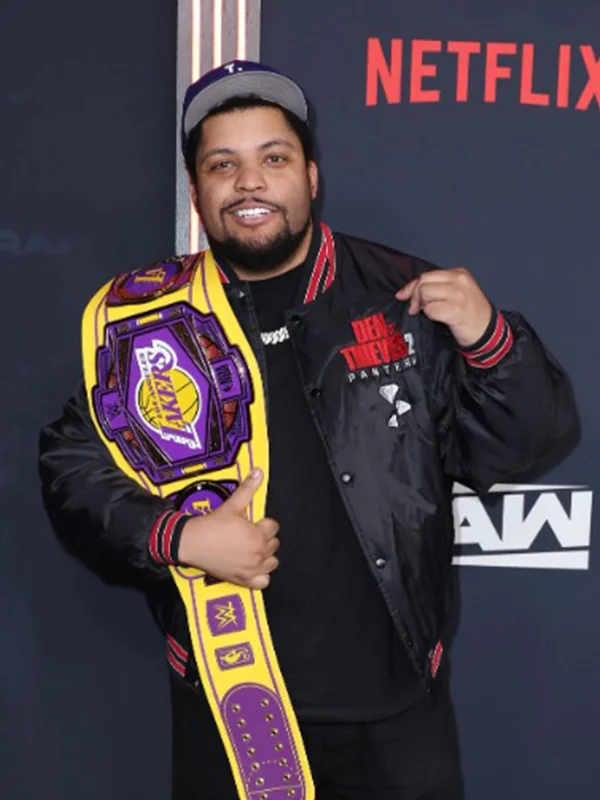 WWE Raw O’Shea Jackson Jr Black Varsity Jacket