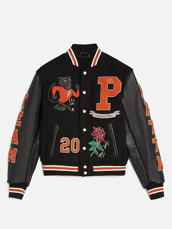 Patta 20th Anniversary Leather Varsity Jacket - Image 3