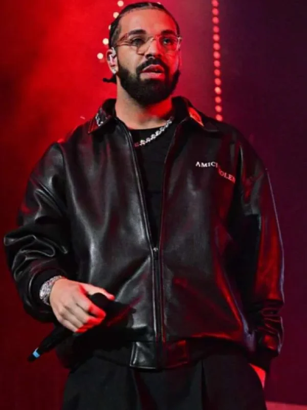 Rapper Drake Amici Violente Leather Jacket