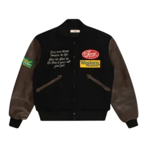 Rodeo Champ Black Varsity Bomber Jacket