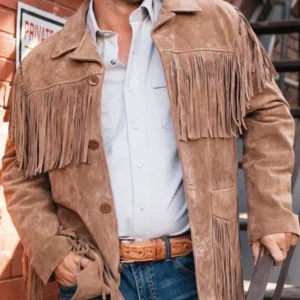 Rodeo Cowboy Brown Fringe Leather Jacket