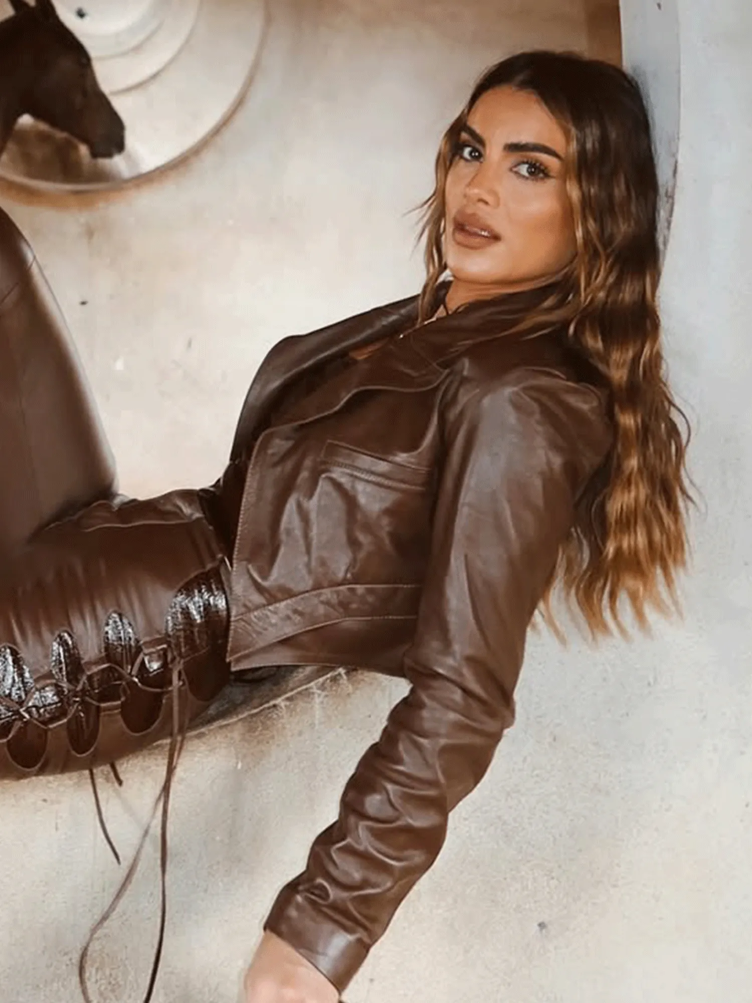 Camila Coelho Rodeo Cowgirl Leather Jacket