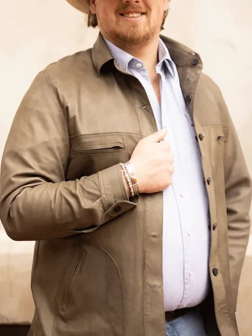 Rodeo Cowboy Grey Reversible Leather Jacket