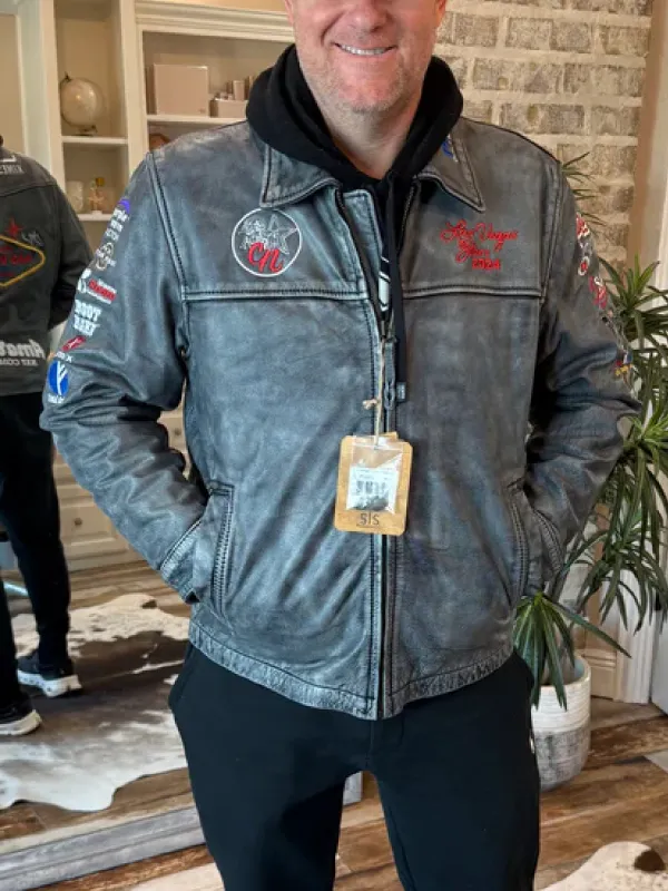 Rodeo Las Vegas Stars Leather Jacket