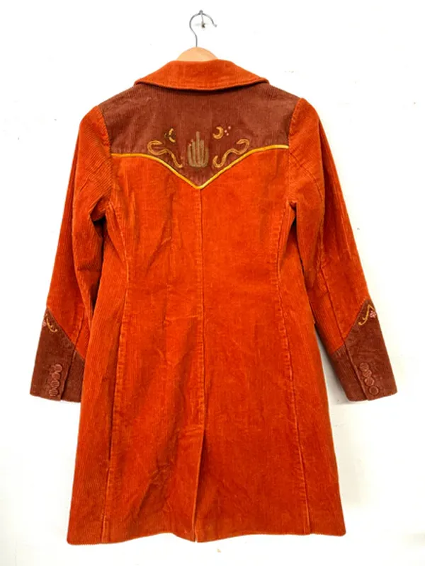 Rodeo Western Cowgirl Corduroy Midi-length Jacket - Image 3