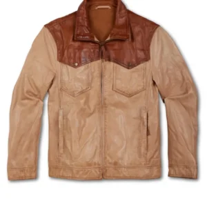 Rodeo Western Two-Tone Brown Leather Jacket