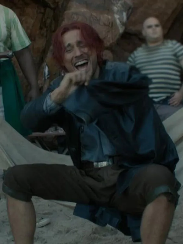 One Piece Shanks Black Leather Coat - Image 2