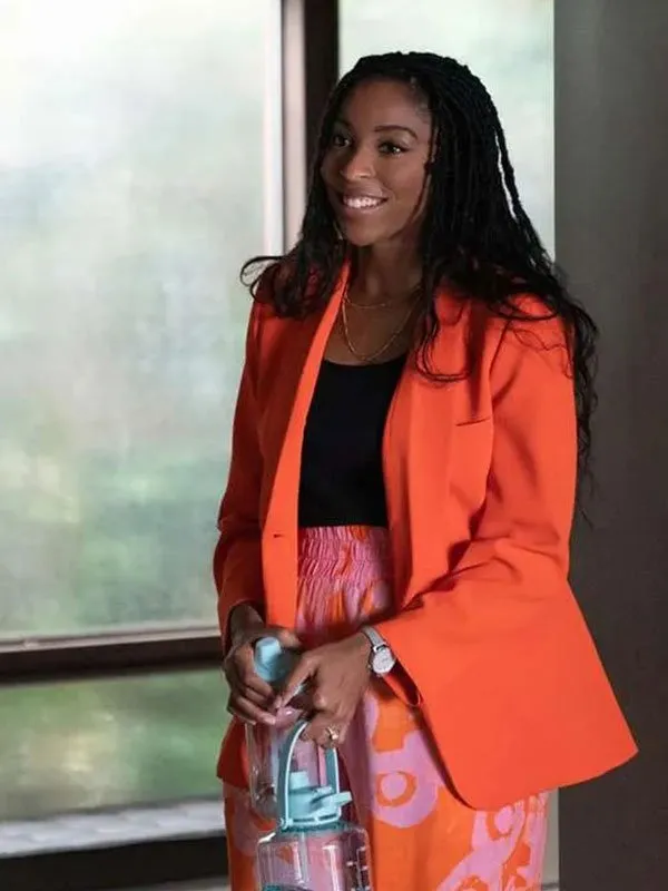 Shrinking Jessica Williams Orange Blazer