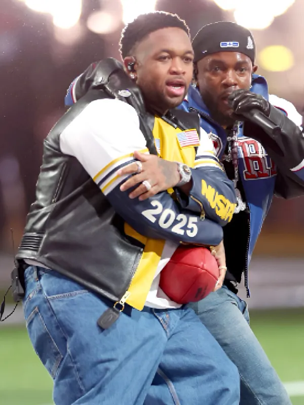 Super Bowl Halftime Show 2025 DJ Mustard Black Leather Jacket