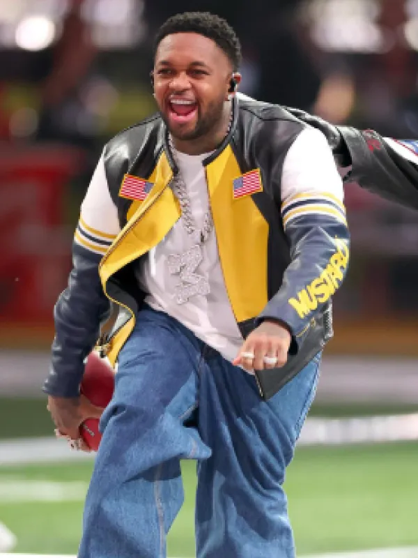 Super Bowl Halftime Show 2025 DJ Mustard Black Leather Jacket - Image 5