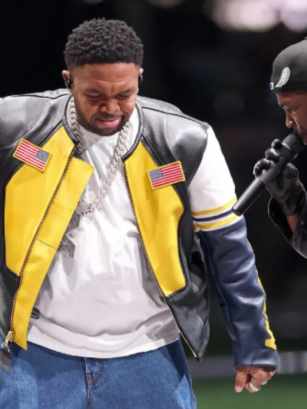 Super Bowl Halftime Show 2025 DJ Mustard Black Leather Jacket - Image 3