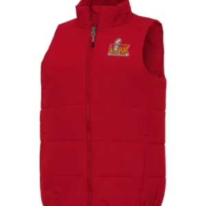 Super Bowl LIX 2025 Unisex Red Puffer Vest