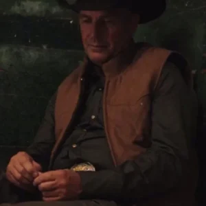 John Dutton Yellowstone Leather Quilted Vest