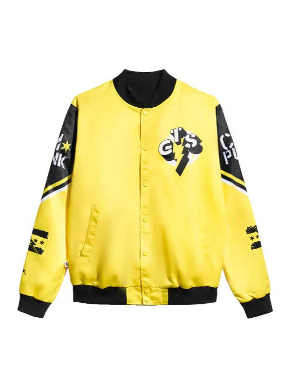 WWE CM Punk GTS Yellow Bomber Jacket