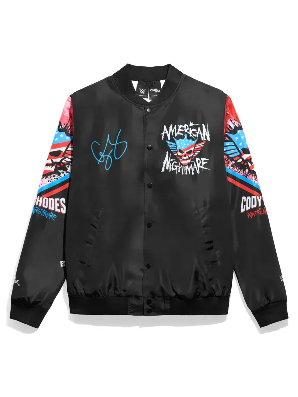 WWE Cody Rhodes Black Varsity Jacket