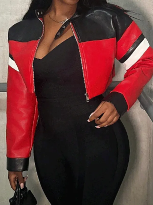 WWE Nikki Bella Motorcycle Leather Jacket - Image 2