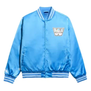 WWE OG Legends Blue Satin Bomber Jacket