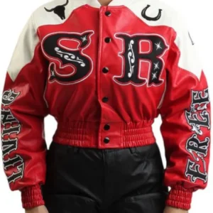 Women Rodeo Cropped Leather Jacket
