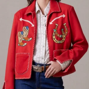 Women Rodeo Stampede Valley Red Jacket