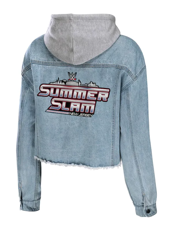 WWE SummerSlam 2025 New Jersey Blue Hooded Jacket - Image 2