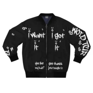 Ariana Grande World Tour 7 Rings Bomber Jacket