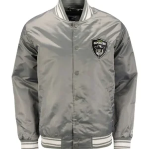 Austin Gamblers Silver Varsity Bomber Jacket